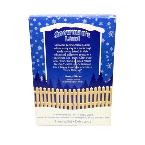 VTG Hallmark Keepsake Ornament Snowman’s Land “Snow Ho Ho!” 2003 Christmas Decor - Picture 4 of 5